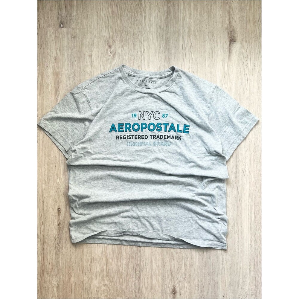 Vintage Y2K Aeropostale NYC Baby Tee Womens Medium Surf Crush Glitter McBling